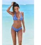 Elbsand Triangel-Bikini-Top Letra, mit tollem Wording blau 38