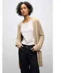 STREET ONE Cardigan lang und in Federgarn-Qualit&auml;t, offen beige 46 EU