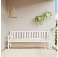 vidaXL Sitzkissen vidaXL Gartenbank-Auflage Creme 200x50x7 cm Oxford-Gewebe