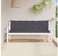 vidaXL Sitzkissen vidaXL Gartenbank-Auflagen 2 Stk. Anthrazit 180x50x7 cm