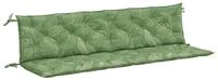 vidaXL Sitzauflage Gartenbank-Auflagen 2 Stk. Blattmuster 200x50x7 cm Stoff, (2...