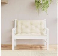 vidaXL Sitzkissen vidaXL Gartenbank-Auflagen 2 Stk. Creme 100x50x7 cm...