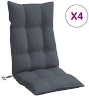 vidaXL Sitzkissen vidaXL Hochlehner-Auflagen 4 Stk. Anthrazit Oxford-Gewebe