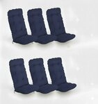 Beautissu Hochlehnerauflage 6er Set Hochlehner Auflagen Flair HL, 120x50x8cm,