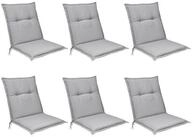 Beautissu Sitzauflage 6er Set Niedriglehner Auflagen Base NL, 100x50cm, Grau,...