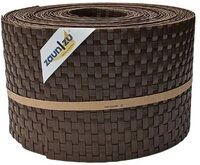 zaunzu Sichtschutzstreifen Rattan f&uuml;r Doppelstabmatten Braun 10x 2,55m, (10x