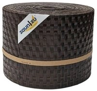 zaunzu Sichtschutzstreifen Rattan PE f&uuml;r Doppelstabmatten Schwarzbraun 26m, (1x