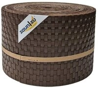 zaunzu Sichtschutzstreifen Rattan PE f&uuml;r Doppelstabmatten Braun 26m, (1x Rolle,