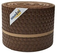 zaunzu Sichtschutzstreifen Rattan PE f&uuml;r Doppelstabmatten Honigbraun 26m, (1x Rolle,
