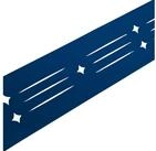 zaunzu Sichtschutzstreifen Dekor Starline mit Lasermuster f&uuml;r Doppelstabzaun