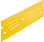 zaunzu Sichtschutzstreifen Dekor Starline mit Lasermuster f&uuml;r Doppelstabzaun Gelb
