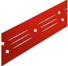 zaunzu Sichtschutzstreifen Dekor Starline mit Lasermuster f&uuml;r Doppelstabzaun Rot