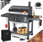 KESSER Holzkohlegrill Grillwagen BBQ Smoker XXL Holzkohlegrill mit Deckel, R&auml;dern,