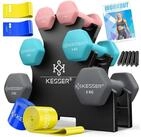 KESSER Hantel-Set, (18 kg Set 2 x (1+3+5)kg), Kurzhantel Gymnastikhanteln mit