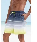 Bench. Badeshorts Sunset mit trendigem Streifenverlauf gelb|grau XL (54/56)