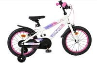 Volare Kinderfahrrad Lily 16 Zoll f&uuml;r M&auml;dchen Wei&szlig;/Rosa/Lila - zwei...