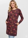 Ragwear Sweatkleid MENITA FLOWERS O mit kurzer Passform, aus Baumwolle und Polyester