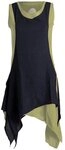 Vishes Sommerkleid &Auml;rmelloses Lagenlook Kleid handgewebte Baumwolle Goa, Boho,
