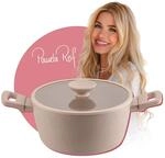 FACKELMANN Kochtopf mit Deckel, Kochgeschirr, Aluminiumtopf, Pastell-Beige