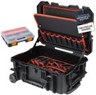 HMF Werkzeugkoffer Outdoor Werkzeugtrolley, Werkzeugkoffer leer mit Rollen,...