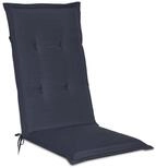 Beautissu Hochlehnerauflage Gartenstuhlauflage Loft HL Dunkelblau, 120x50x6cm,