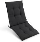 Beautissu Sitzauflage Premium Niedriglehner Auflage Sun-NL, 100x50cm, Anthrazit, 8cm
