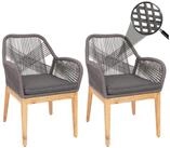 MCW Gartenstuhl MCW-H56b-2xS (Set, 2 St), Inklusive Sitzkissen, Hohe...