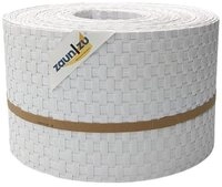 zaunzu Sichtschutzstreifen Rattan f&uuml;r Doppelstabmatten Wei&szlig; 10x 2,55m, (10x