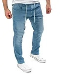 Yazubi Slim-fit-Jeans Herren Sweathose in Jeansoptik Erik Schmale Jeans, mit