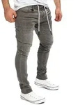 Yazubi Slim-fit-Jeans Herren Sweathose in Jeansoptik Erik Schmale Jeans, mit