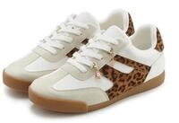 Sneaker LASCANA, Damen, Gr. 41, blau (wei&szlig;, leo), Obermaterial: 100% Lederimitat.