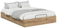 vidaXL Bett Ottoman Bettgestell Artisan-Eiche 140 x 200 cm Holzwerkstoff (1-tlg)