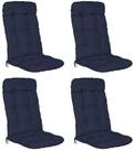 Beautissu Hochlehnerauflage 4er Set Hochlehner Auflagen Flair HL, 120x50x8cm,
