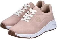 Sneaker RIEKER, Damen, Gr. 36, rosa (ros&eacute;), Nubuklederimitat, unifarben, Schuhe