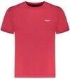 Pepe Jeans T-Shirt Herren Kurzarm-T-Shirt Rot, Slim Fit, Rundhals