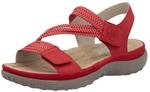 Riemchensandale RIEKER, Damen, Gr. 36, rot, Nubuklederimitat, Schuhe Riemchensandale,