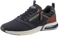 Sneaker DOCKERS BY GERLI, Herren, Gr. 48, blau (navy, cognac), Lederimitat, Textil,