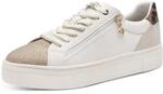 Plateausneaker TAMARIS, Damen, Gr. 36, wei&szlig; kombiniert, Lederimitat, kontrastfarbene