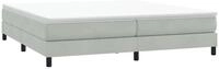 vidaXL Bett Boxspringbett ohne Matratze Hellgrau 200x220 cm Samt