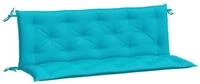 vidaXL Sitzauflage Gartenbank-Auflagen 2 Stk. T&uuml;rkis 150x50x7 cm Stoff, (2 St)
