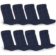 Beautissu Hochlehnerauflage 8er Set Hochlehner Auflagen Flair HL, 120x50x8cm,