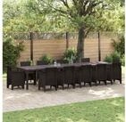 vidaXL Gartentisch Gartentisch Braun 400 x 100 x 73 cm Poly-Rattan (1-St)