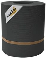 zaunzu Sichtschutzstreifen Rille Maxi Rolle f&uuml;r Doppelstabmatten 24cm hoch Anthrazit