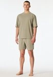 Schiesser Shorty Modern Nightwear (2 tlg) mit Rundhalsausschnitt und kurzem Arm,