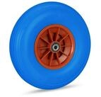 relaxdays Schubkarren-Rad Schubkarrenrad Vollgummi 4.00-6, Blau-Rot