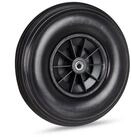 relaxdays Schubkarren-Rad Schubkarrenrad Vollgummi 4.00-6, Schwarz-Schwarz