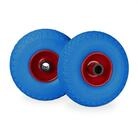 relaxdays Sackkarren-Rad Sackkarrenrad Vollgummi im 2er Set (2 St), Blau-Rot