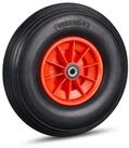 relaxdays Schubkarren-Rad Schubkarrenrad Vollgummi 4.00-6, Schwarz-Rot