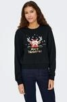 Weihnachtssweatshirt ONLY "ONLYDA XMAS L/S O-NECK BOX SWT", Damen, Gr. S,...