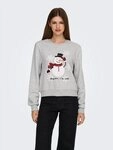 ONLY Weihnachtssweatshirt ONLYDA XMAS L/S O-NECK BOX SWT Baumwollmischung,...